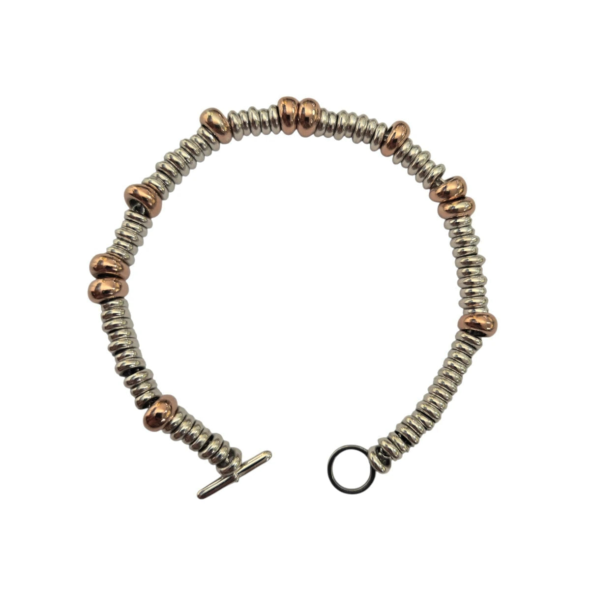 Bracciale DoDo Rondelle Argento e Rondelle Rosa Bold