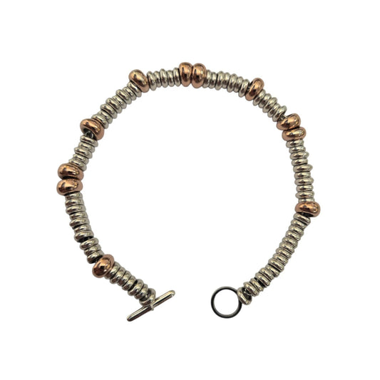 Bracciale DoDo Rondelle Argento e Rondelle Rosa Bold