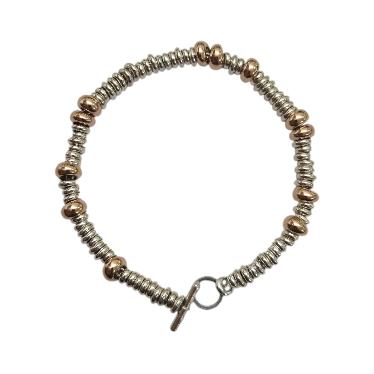 Bracciale DoDo Rondelle Argento e Rondelle Rosa Bold