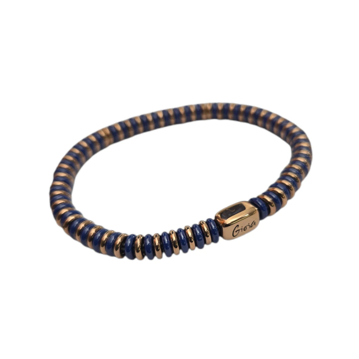 Bracciale Rings Blu e Dorato Rosa