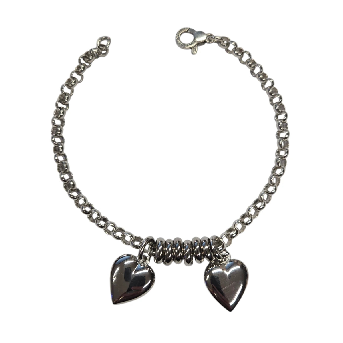 Bracciale Raspini Rolò Rondelle e Due Cuori