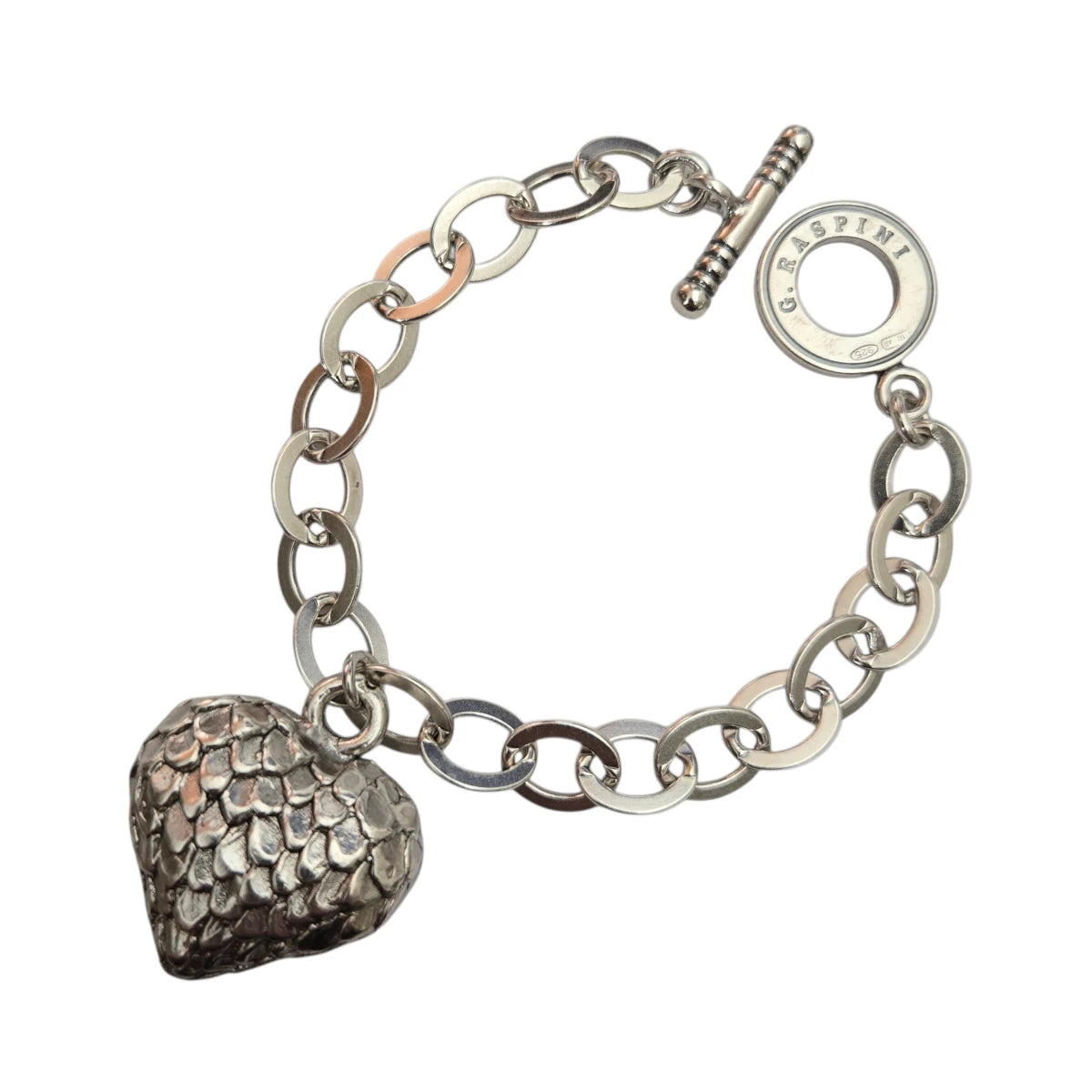 Bracciale Raspini Maglia Ovale con Cuore Serpente