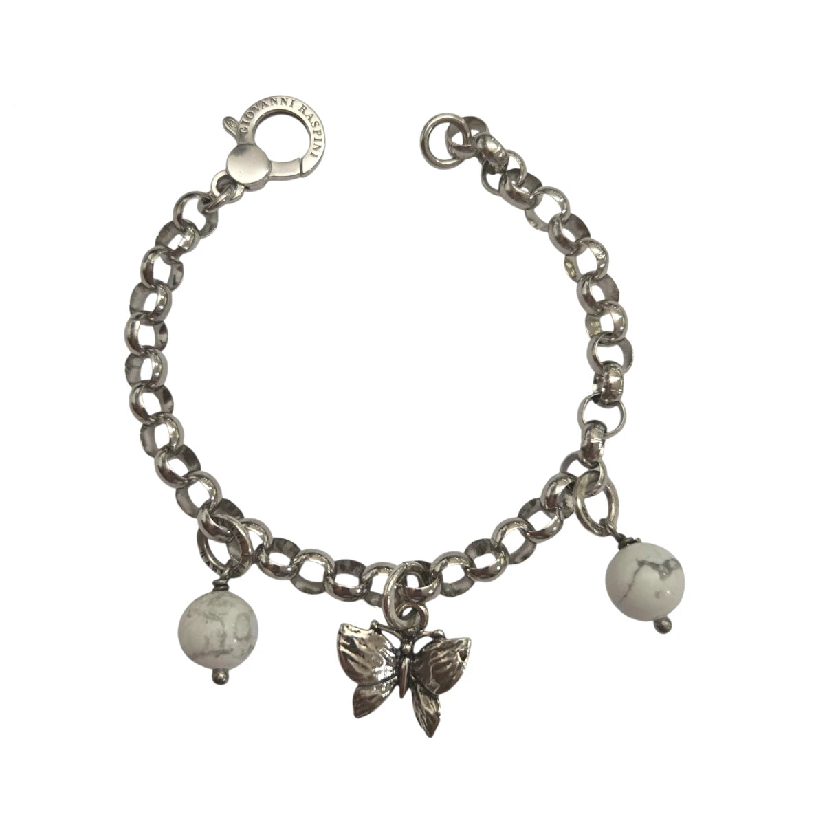 Bracciale Giovanni Raspini farfalla e agata bianca