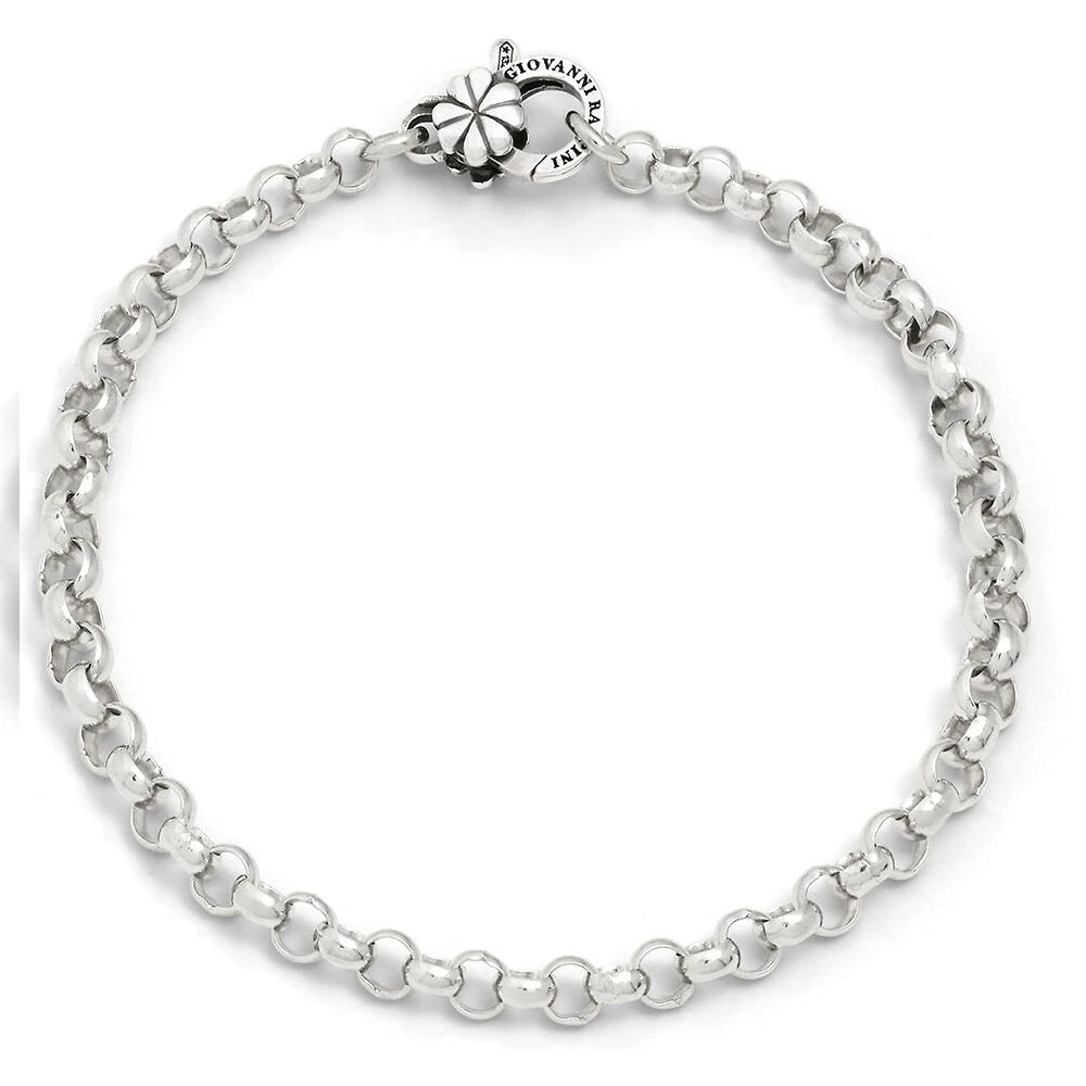 Bracciale Base Rolò Piccola Chiusura Quadrifoglio