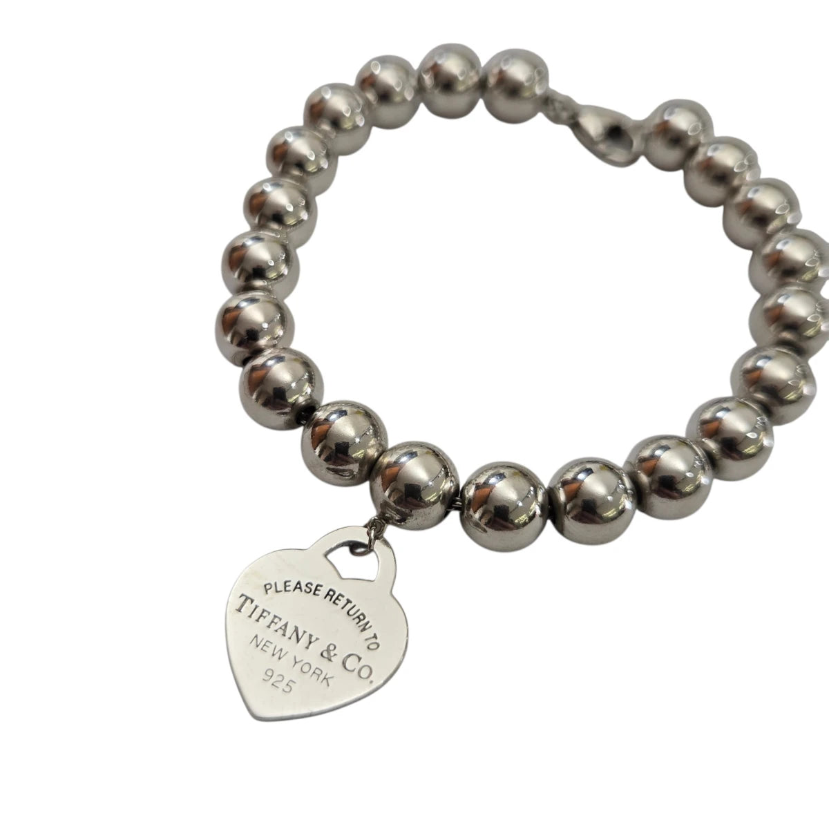 Tiffany Ball Bracelet with Heart Tag