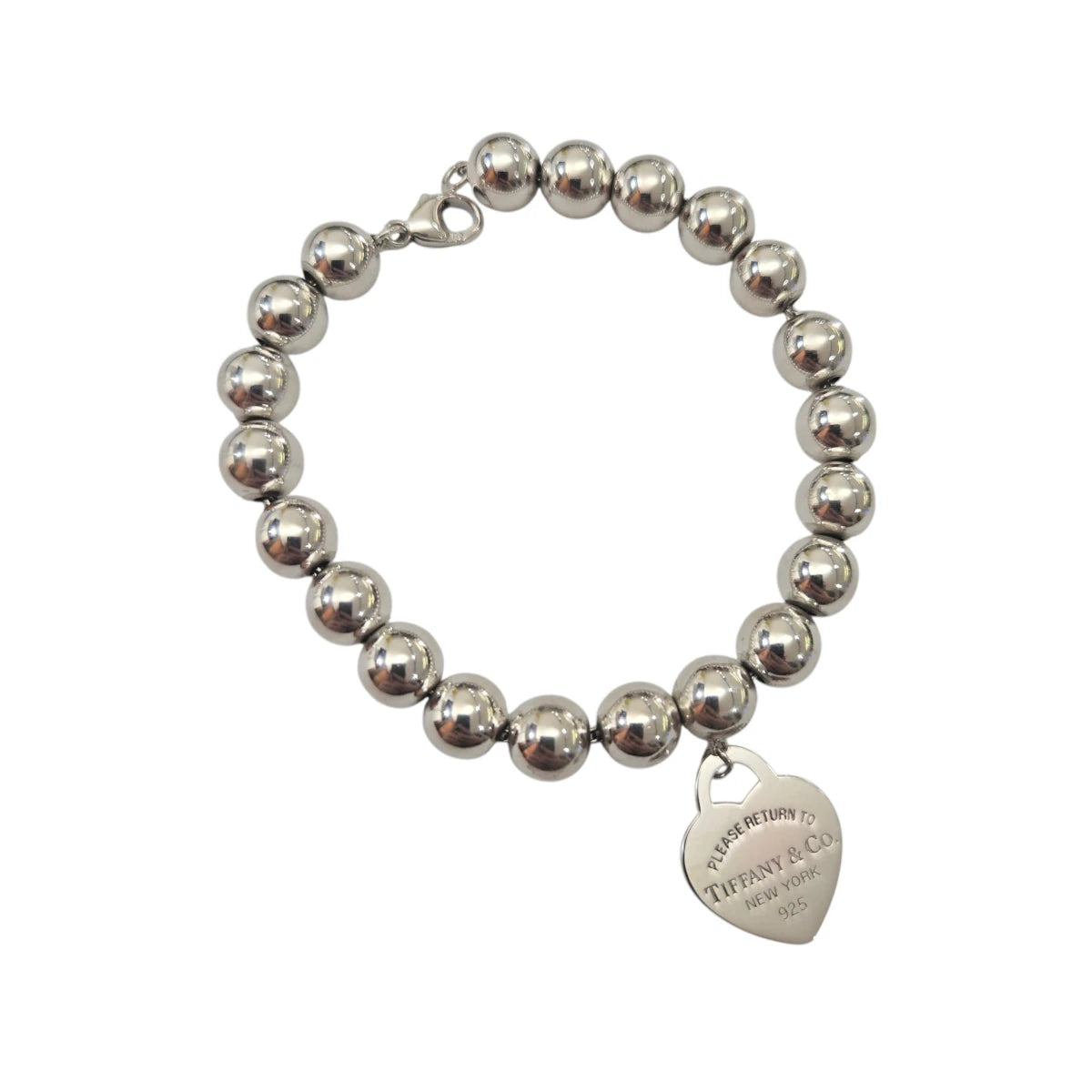 Tiffany Ball Bracelet with Heart Tag