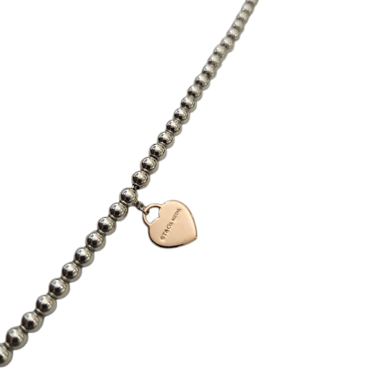 Bracciale Tiffany Beads Tag con Cuore Rubedo