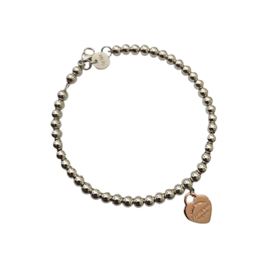 Bracciale Tiffany Beads Tag con Cuore Rubedo