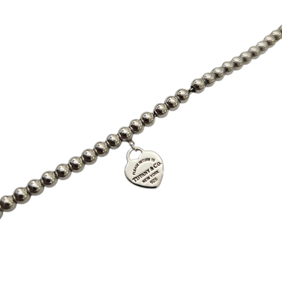 Bracciale Tiffany Beads Tag con Cuore Rosa Pesca