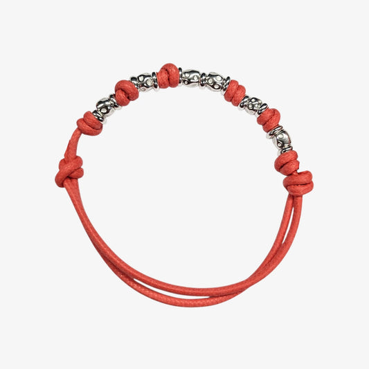 Bracciale Cordino Spesso 11 Rondelle e 6 Granelli