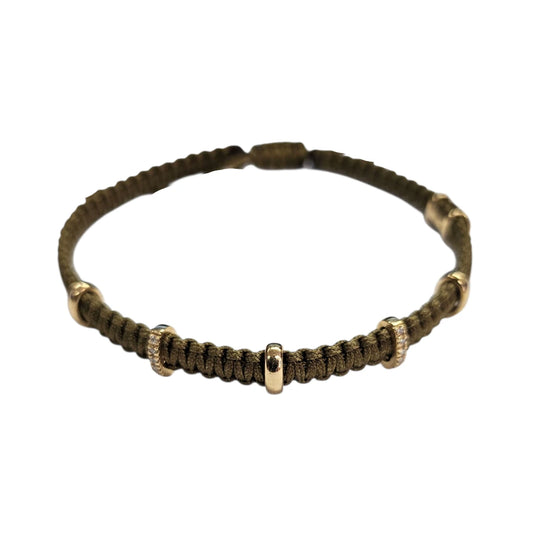 Bracciale Simple tre barette oro e due diamanti