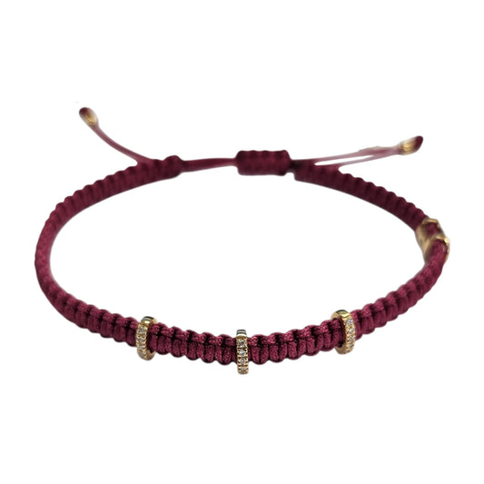 Bracciale Simple tre barette diamanti