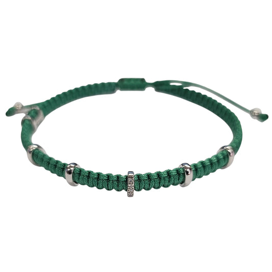 Bracciale Simple cinque barette oro bianco e diamanti