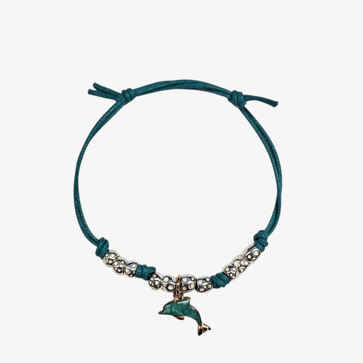 Bracciale Cordino sottile Delfino Azzurro