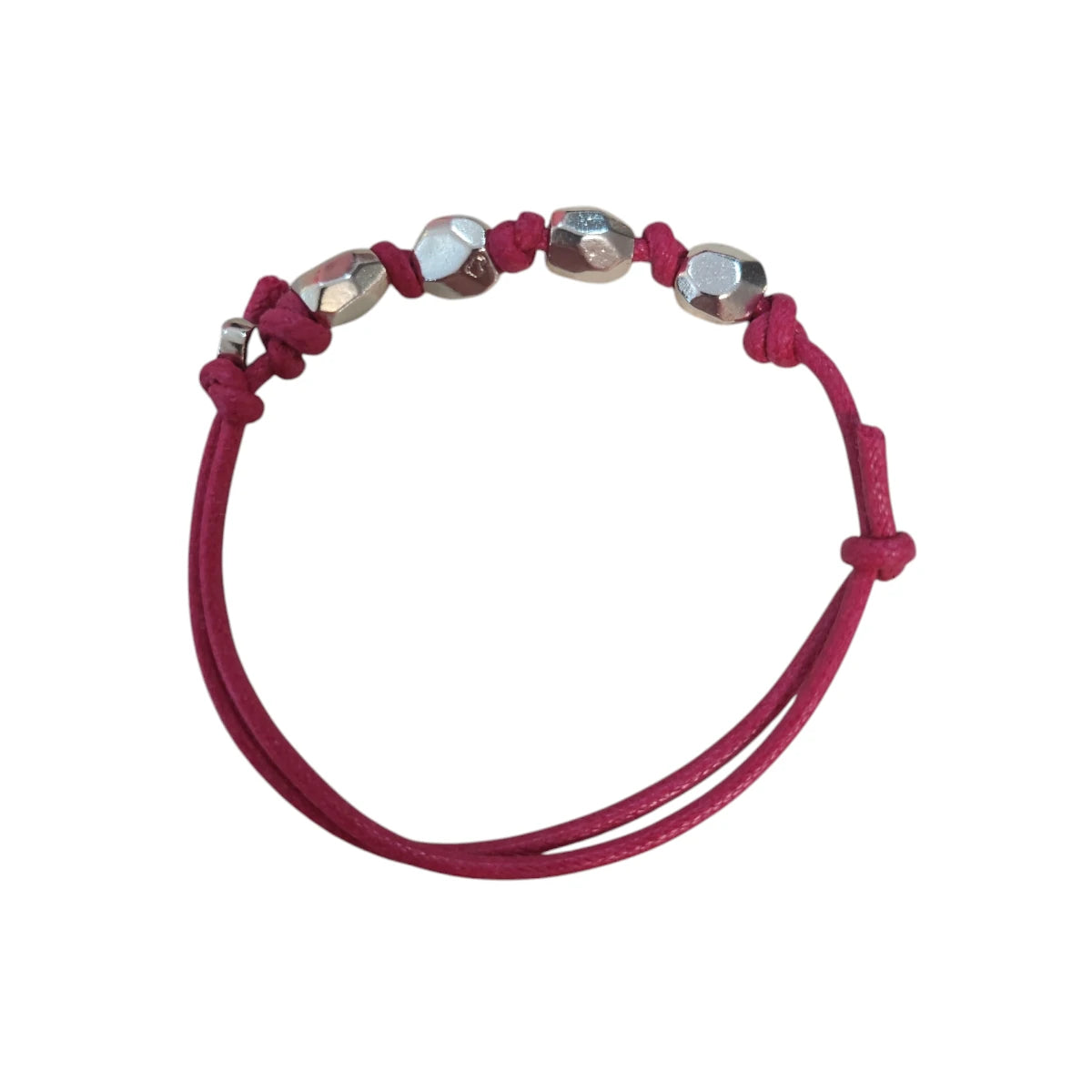 Bracciale DoDo cordino rosa 4 pepite