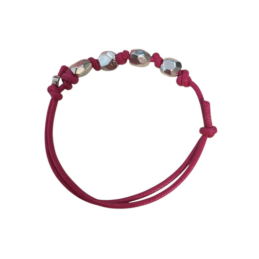 Bracciale DoDo cordino rosa 4 pepite
