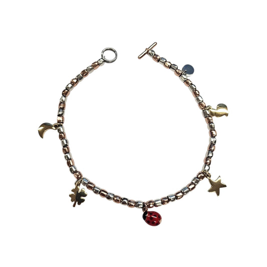 Bracciale DoDo Mini Granelli Argento e Oro rosa