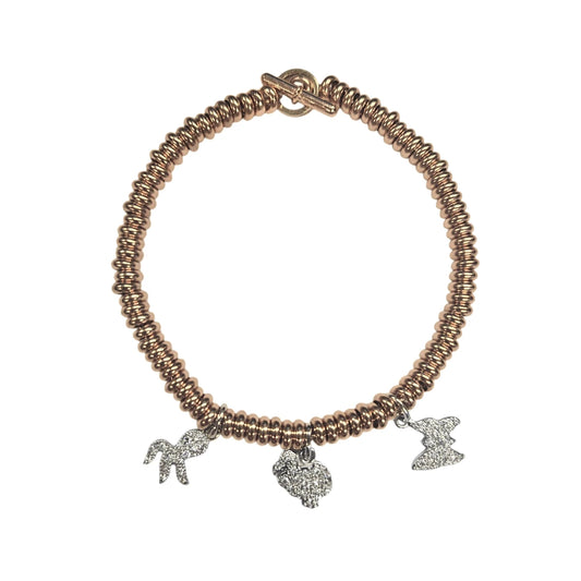 Bracciale DoDo Rondelle in Oro Rosa e Charm preziosi