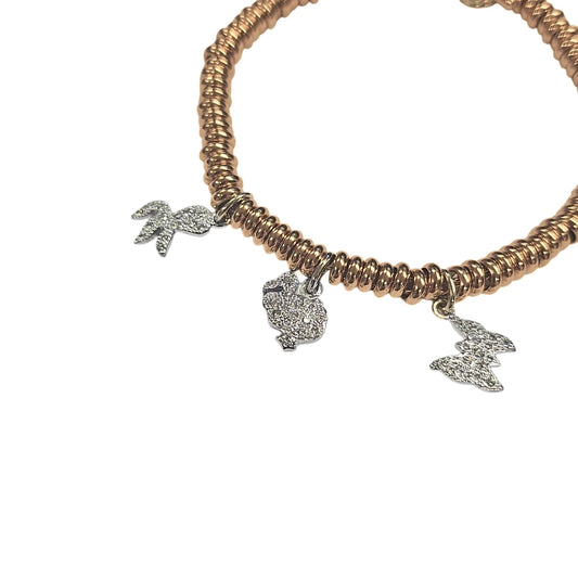 Bracciale DoDo Rondelle in Oro Rosa e Charm preziosi