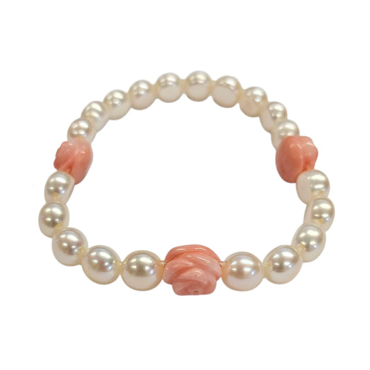 Bracciale Elastico MiMi Milano Perle e Rose