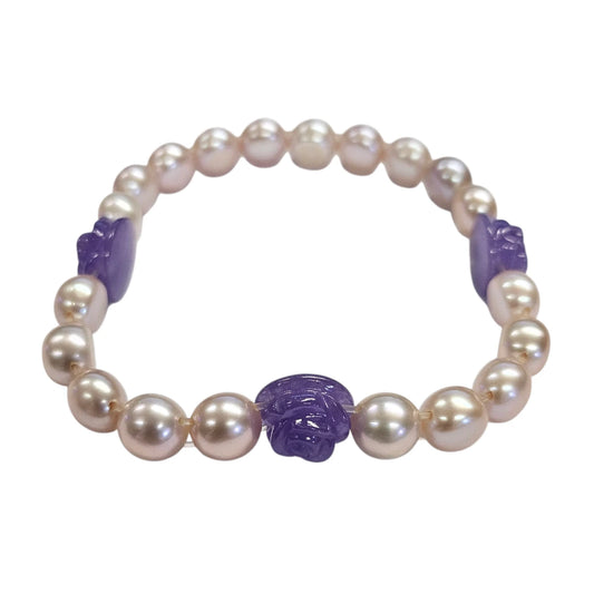 Bracciale Elastico MiMi Milano Perle e Rose