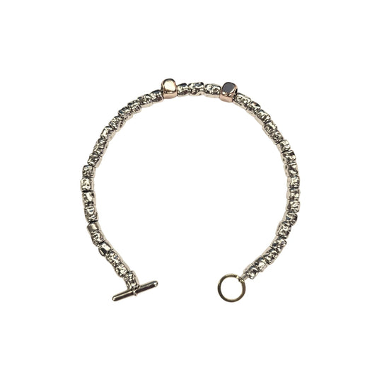 Bracciale DoDo Granelli con Due Dadini Rosa