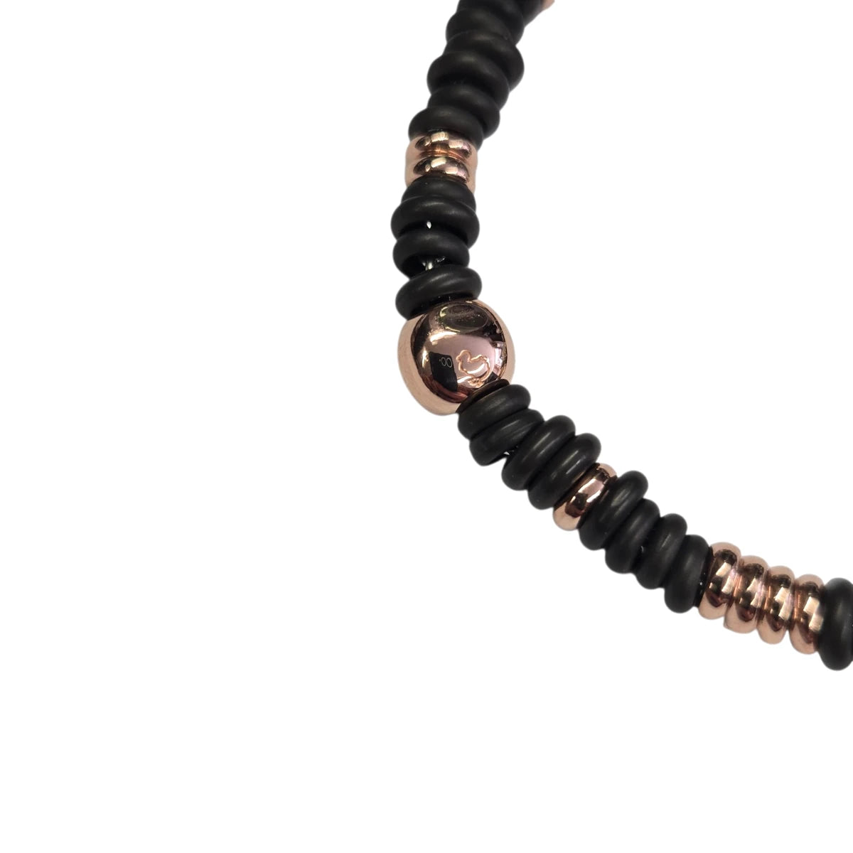 Bracciale DoDo Rondelle Titanio e Pepite Oro Rosa