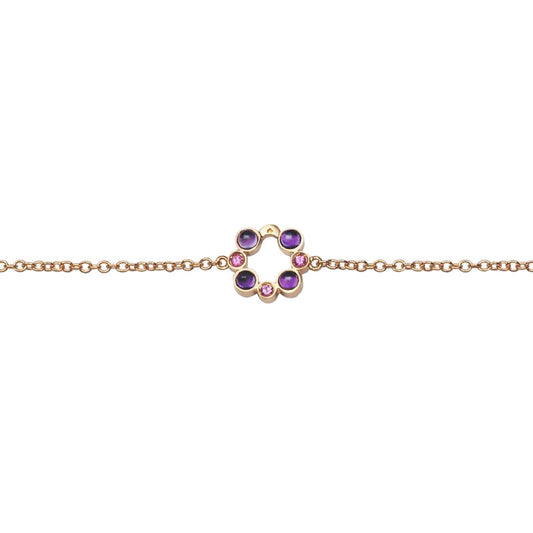 Bracciale fiore viola