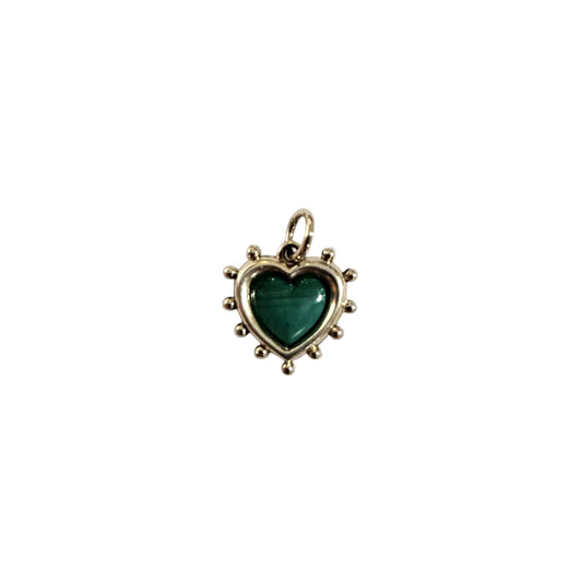 Charm DoDo Cuore con Malachite