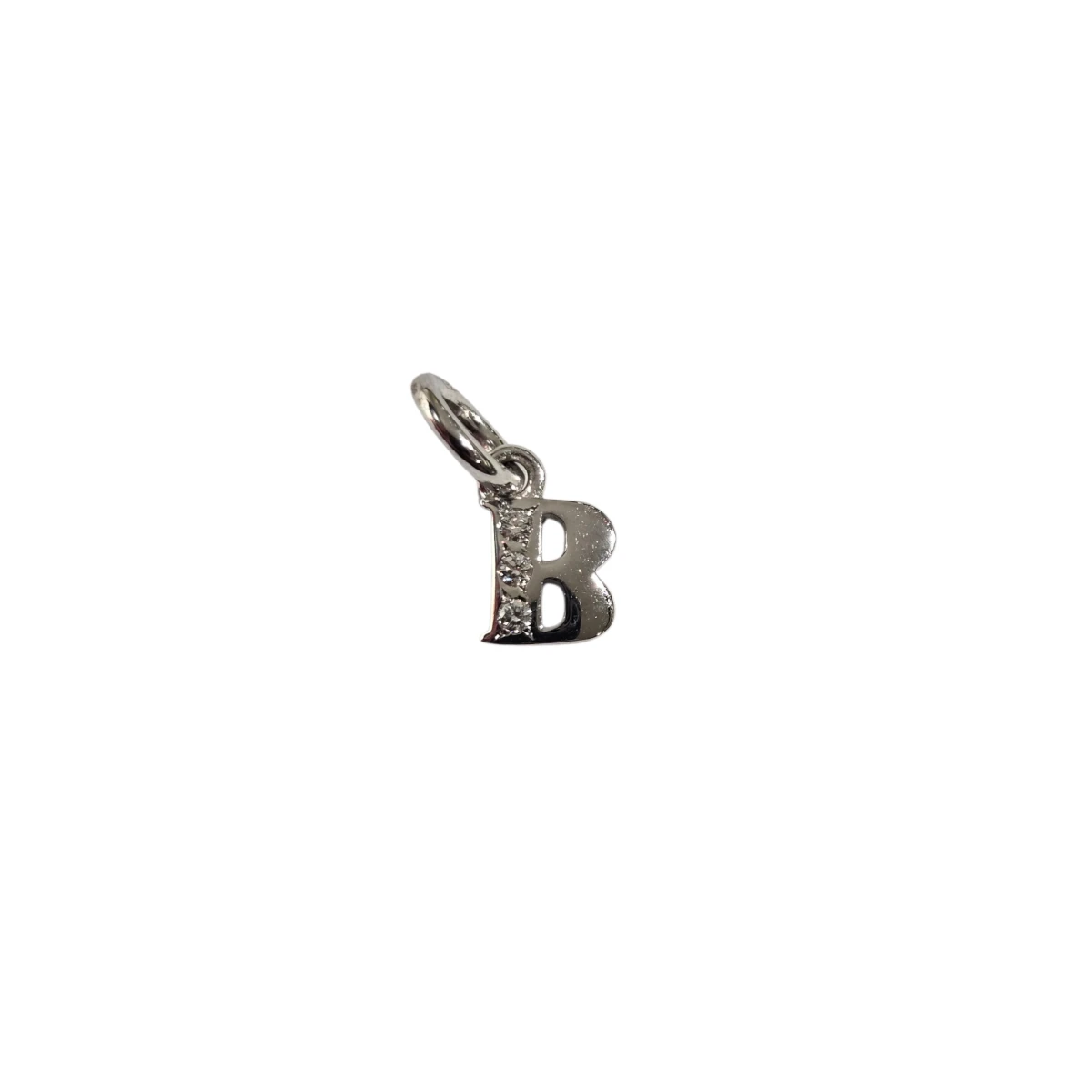 Charm DoDo Lettera B oro bianco e diamanti