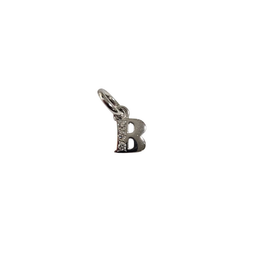 Charm DoDo Lettera B oro bianco e diamanti