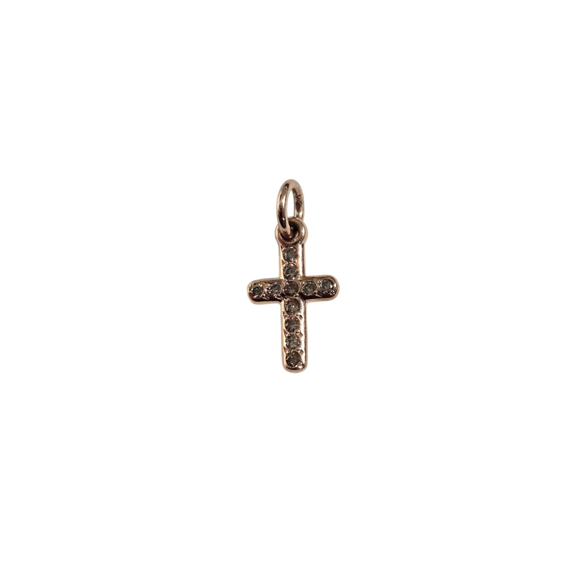 Charm DoDo Croce Diamanti Brown