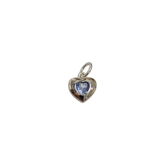 Charm DoDo Cuore Argento e Zaffiro