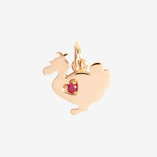 ciondolo Lady Dodo oro rosa & rubino - LIMITED EDITION