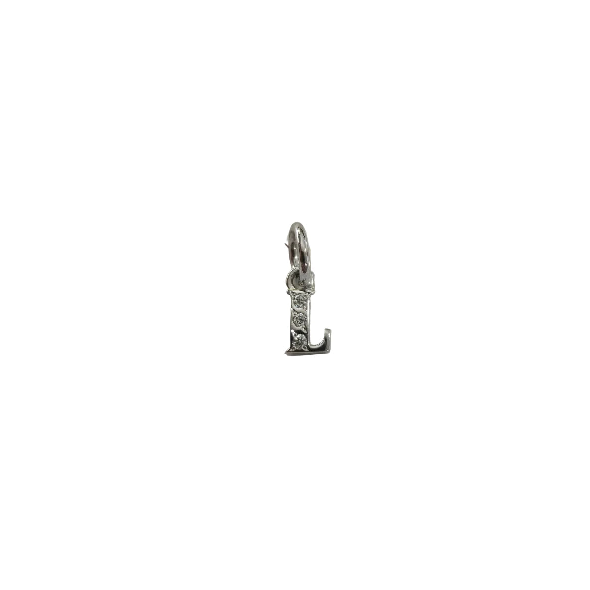 Charm DoDo Lettera L oro bianco e diamanti