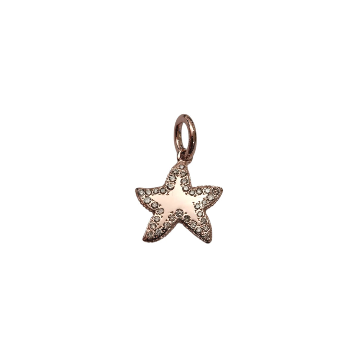Charm DoDo Stella Oro Rosa Contorno Diamanti Brown
