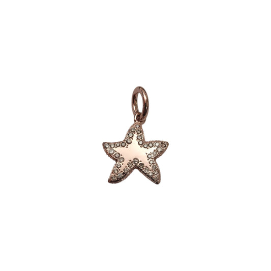 Charm DoDo Stella Oro Rosa Contorno Diamanti Brown