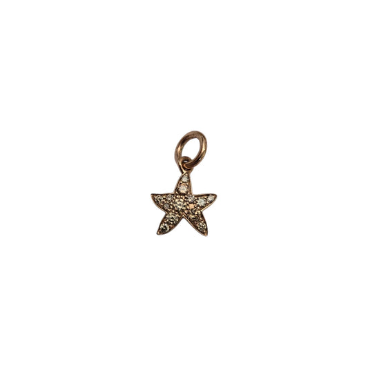 Charm DoDo Stella Oro Rosa Diamanti Brown