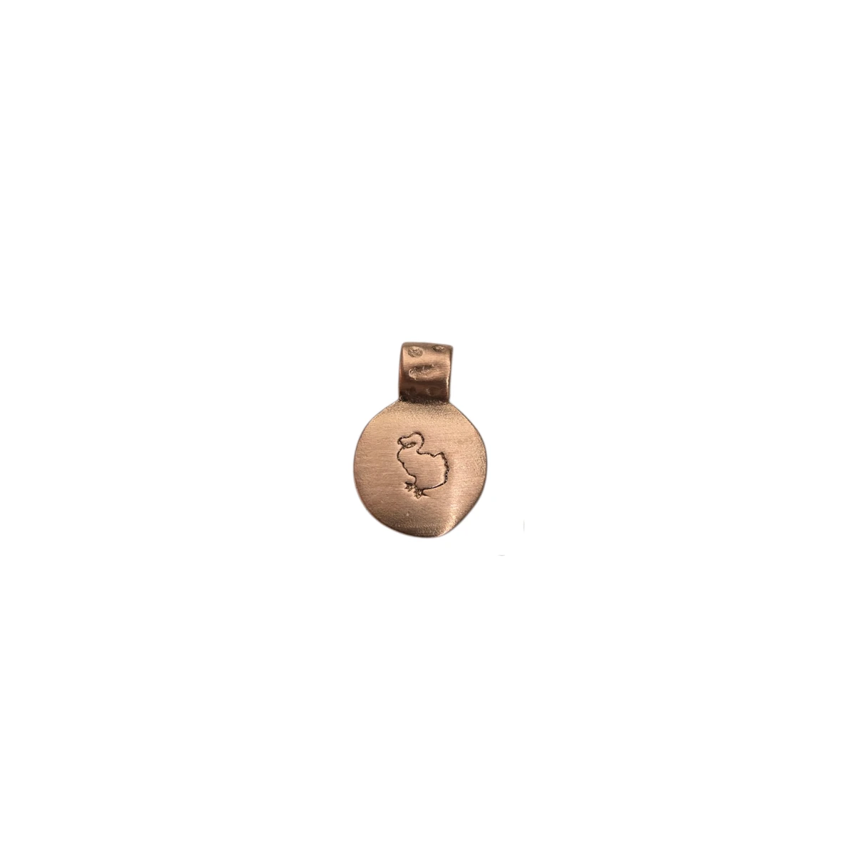 Charm DoDo Piastrina Tonda con Granello