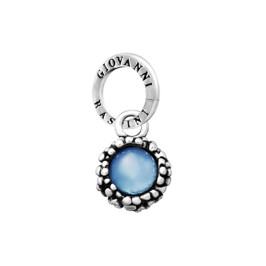 Charm Agata Blu Perlage