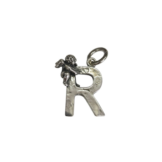 Charm Lettera R con Angelo