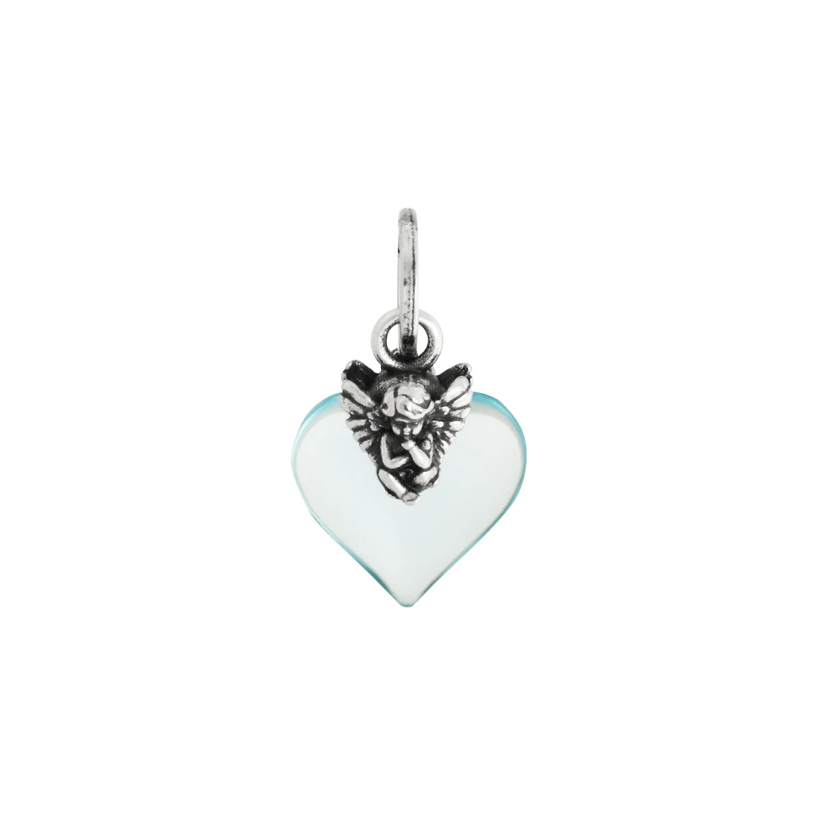 charm cuore angelo azzurro