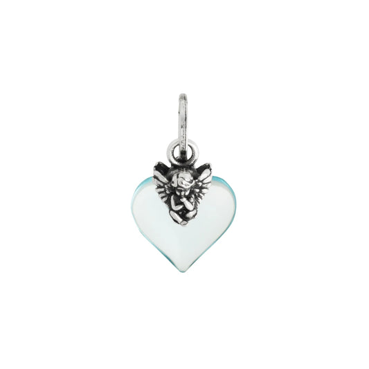 charm cuore angelo azzurro