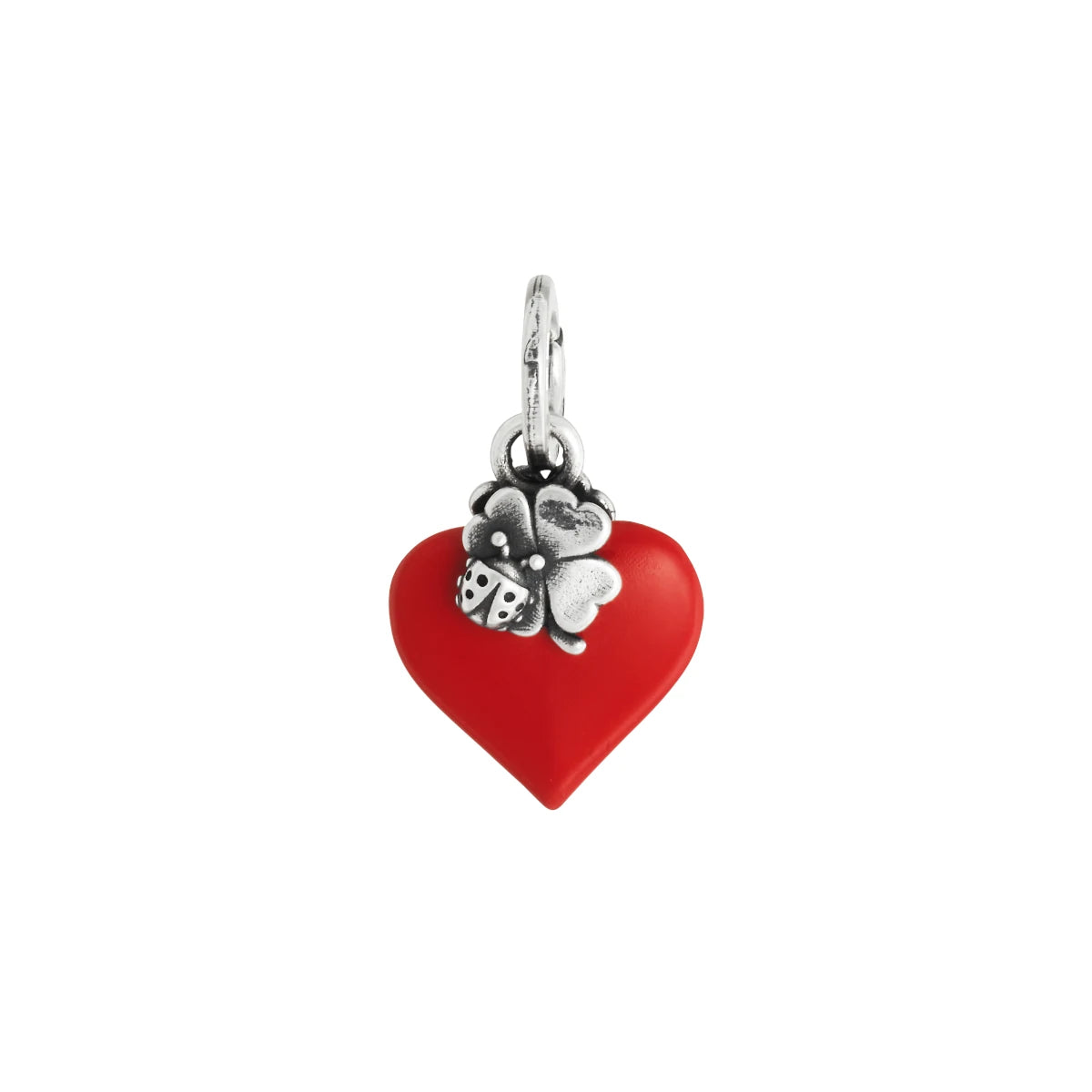 charm cuore lucky rosso