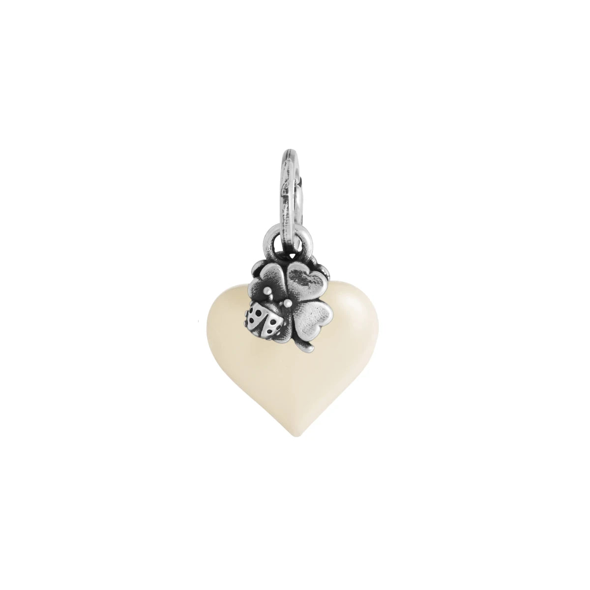 charm cuore lucky avorio