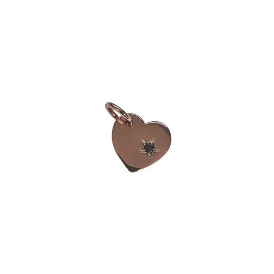 Charm DoDo Cuore diamante Nero