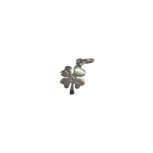 Charm DoDo Quadrifoglio in Oro Bianco