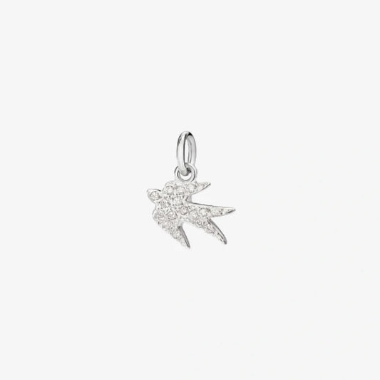 Charm DoDo Rondine con Diamanti Bianchi