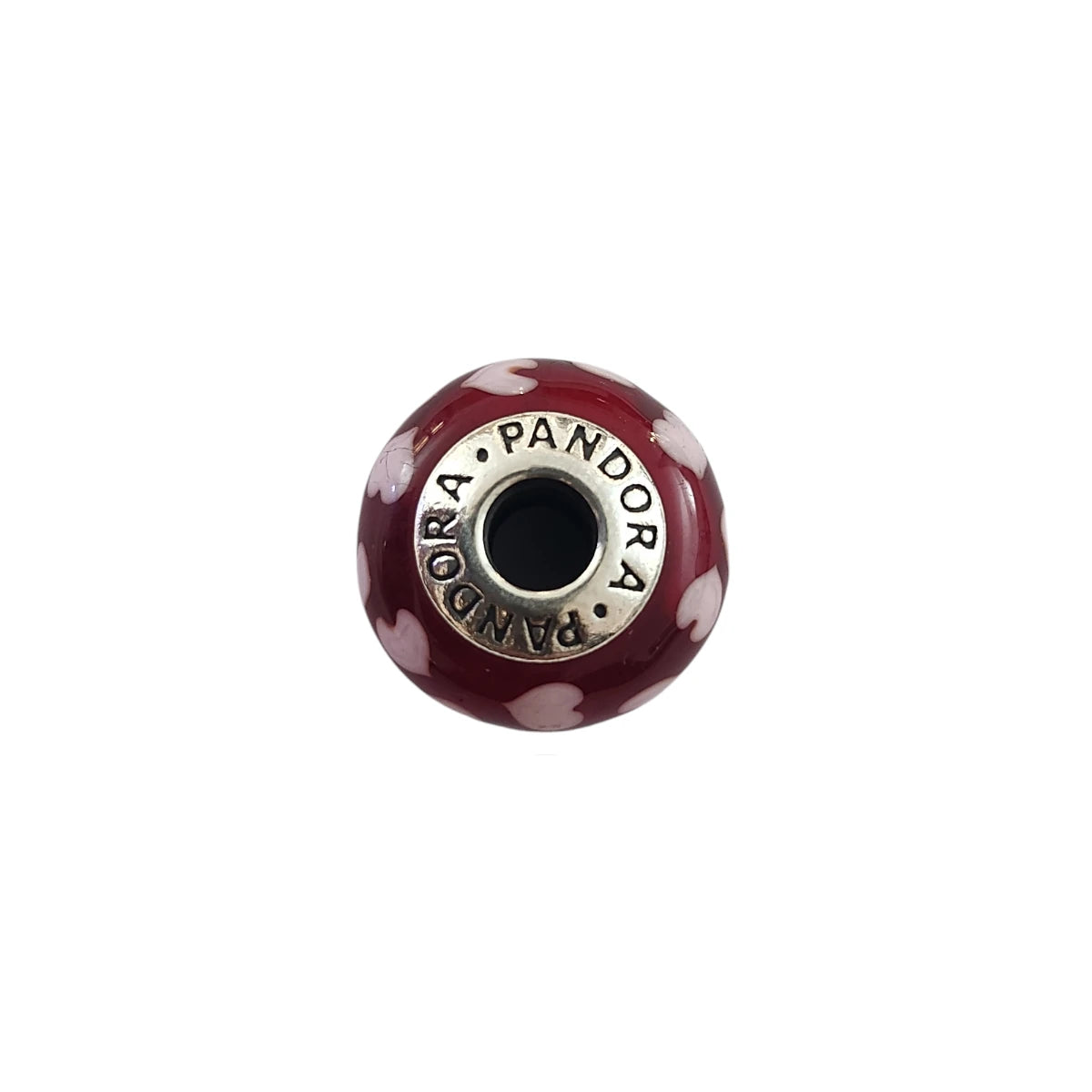 Charm Pandora Vetro di Murano Rossa cuori