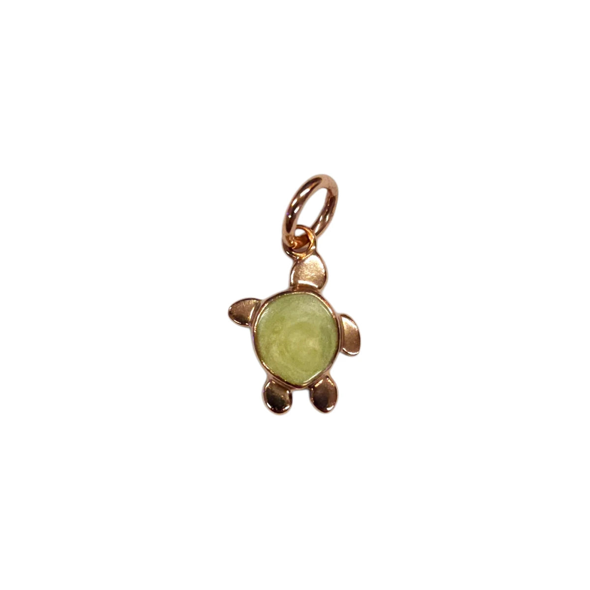 Charm DoDo Tartaruga Verde Oro Rosa